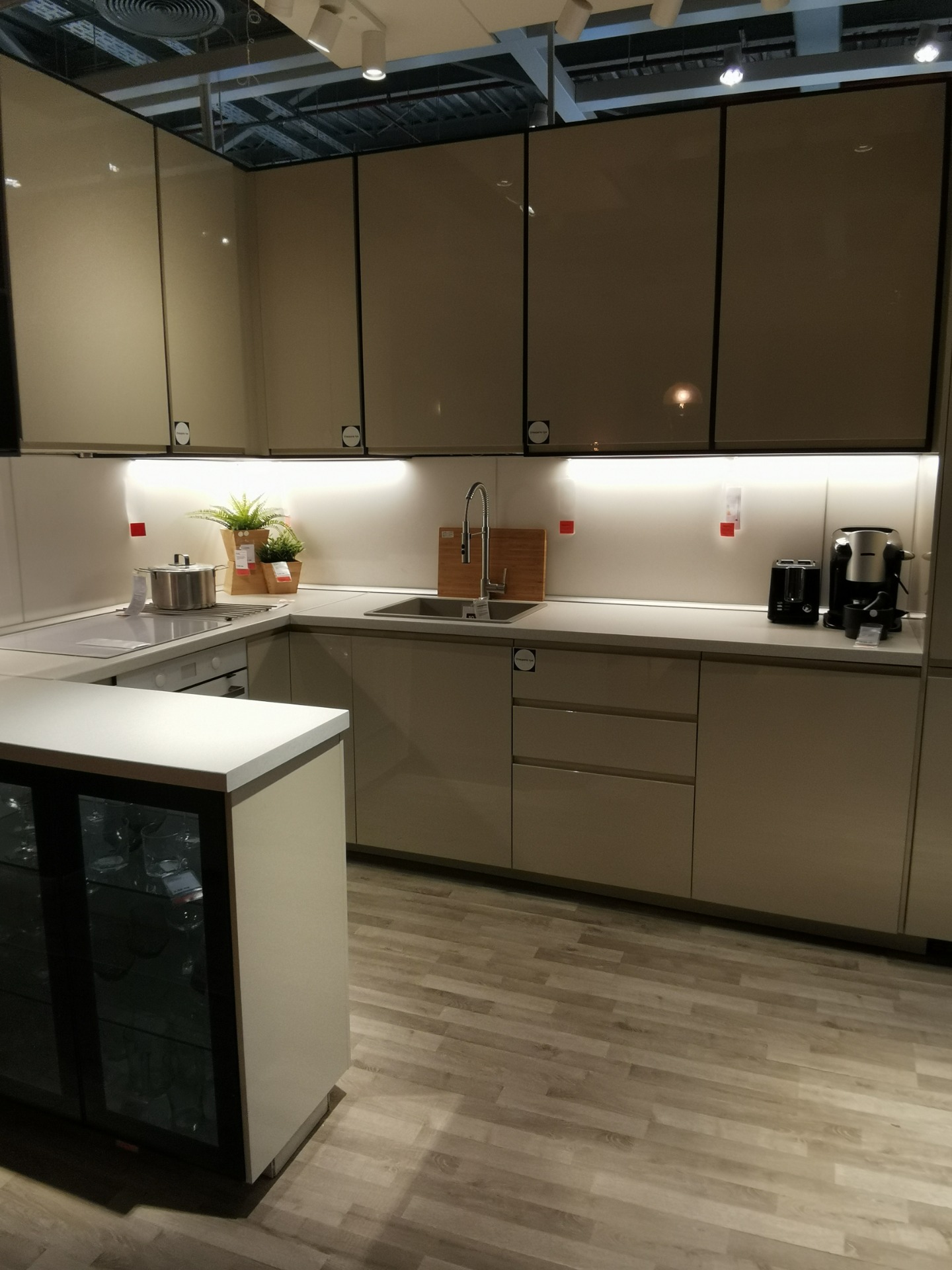VOXTORP High-gloss Light Beige IKEA Kitchen